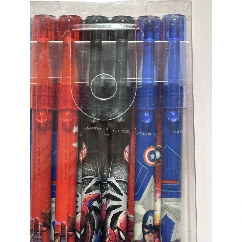 Avengers: Erasable Gel Pen set Infinity War 12 pieces of .38mm fine tip blue ink
